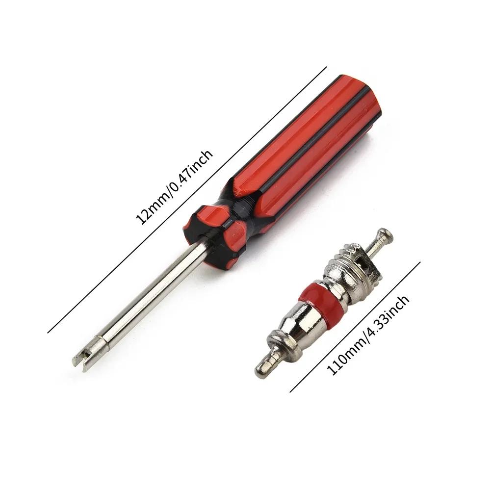 20 ST Däckventilkärna Insats Med Borttagningsverktyg Däckreparationsverktyg Ventilkärnnyckel Skruvmejsel För Bilar Cyklar Motorcyklar Hjul