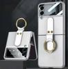 Fashion Lens Glass +Ring Case For Samsung Galaxy Z Flip 3 5g Cover Anti -Knock Luxury Cases For Flip3