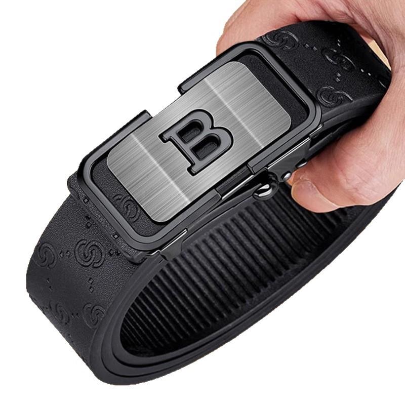 Belt Men'S Leather Casual Business Simple Men'S Automatic Buckle Belt Cowhide Premium Versatile Middle-Aged And Youth Belt