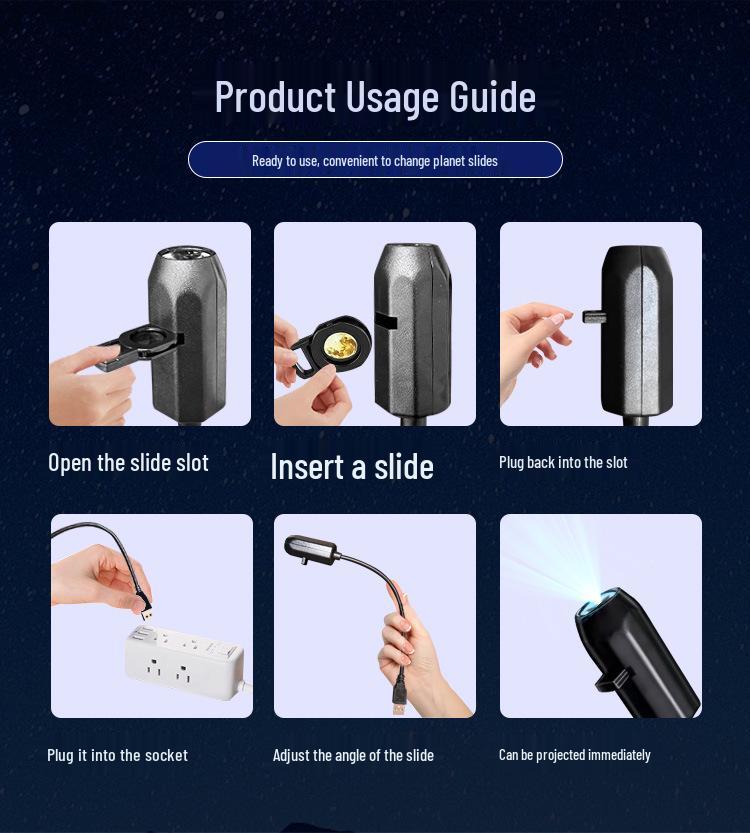 Starry Sky Moonlight Projector: Creative Night Light for Bedrooms