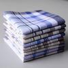 10pcs Cotton Plaid Men Handkerchief Square Decorative Suits Grid Hanky