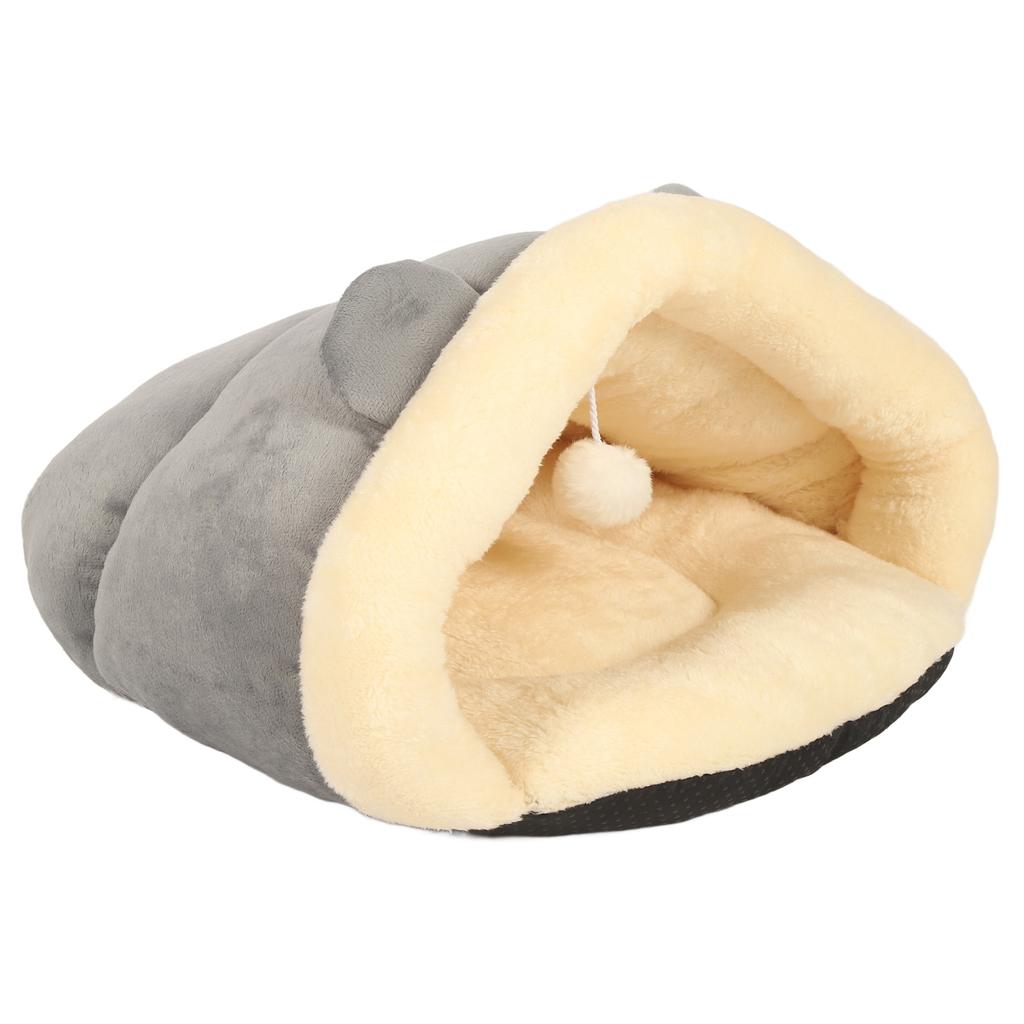 Katzenhöhlenbett Dreiecksbett Warm Weich Bequem Halbgeschlossen Katzenzeltbett Haustier Dreiecksnest für Winter Haustiere Welpe