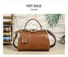 Full-Grain Lambskin Leather Crossbody Handbag with High-End Metal Lock for Women