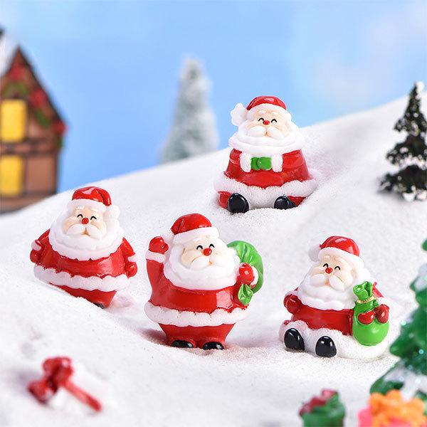 Santa & Snowman Micro Landscape DIY Bonsai Ornament - Christmas Gift Decoration