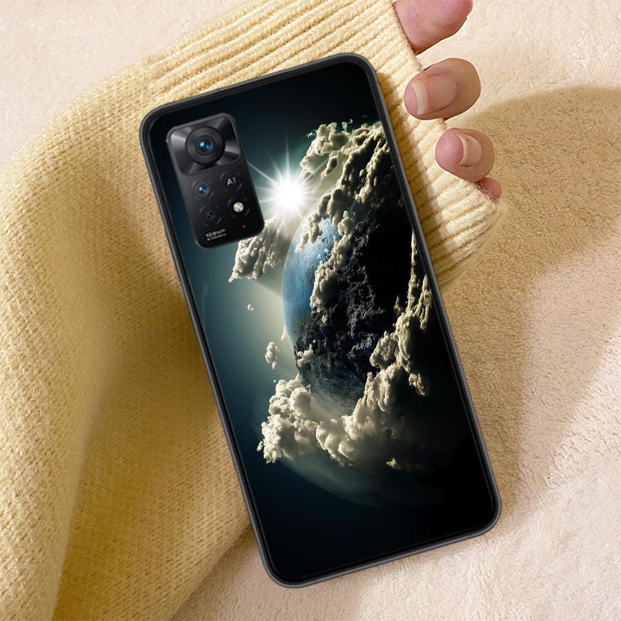 Erde, Sterne, Weltraum Handyhülle Für Redmi Note 13 14 15 Pro Plus 12 13C 12C 15C 9 10 10C 9T 9C 9A TPU Weiche Hülle Klare Handyhüllen