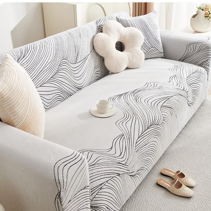 New Nordic Style Jacquard Velvet Thickened Sofa Cover Elastic Full Cover Cloth Towel Fabric Four Season Universal Protective Cover