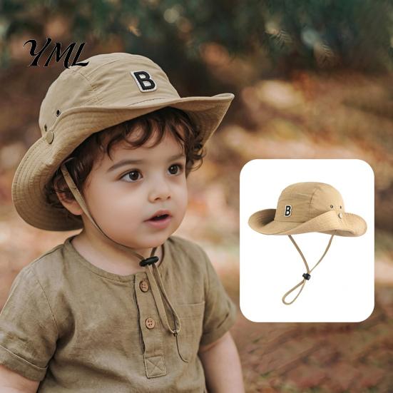 Cute Wavy Brim Sun Hat for Babies Kids Hat, Breathable UV Protection Cap with Adjustable Stylish Daily Outings Wide Brim, Summer Beach Toddlers