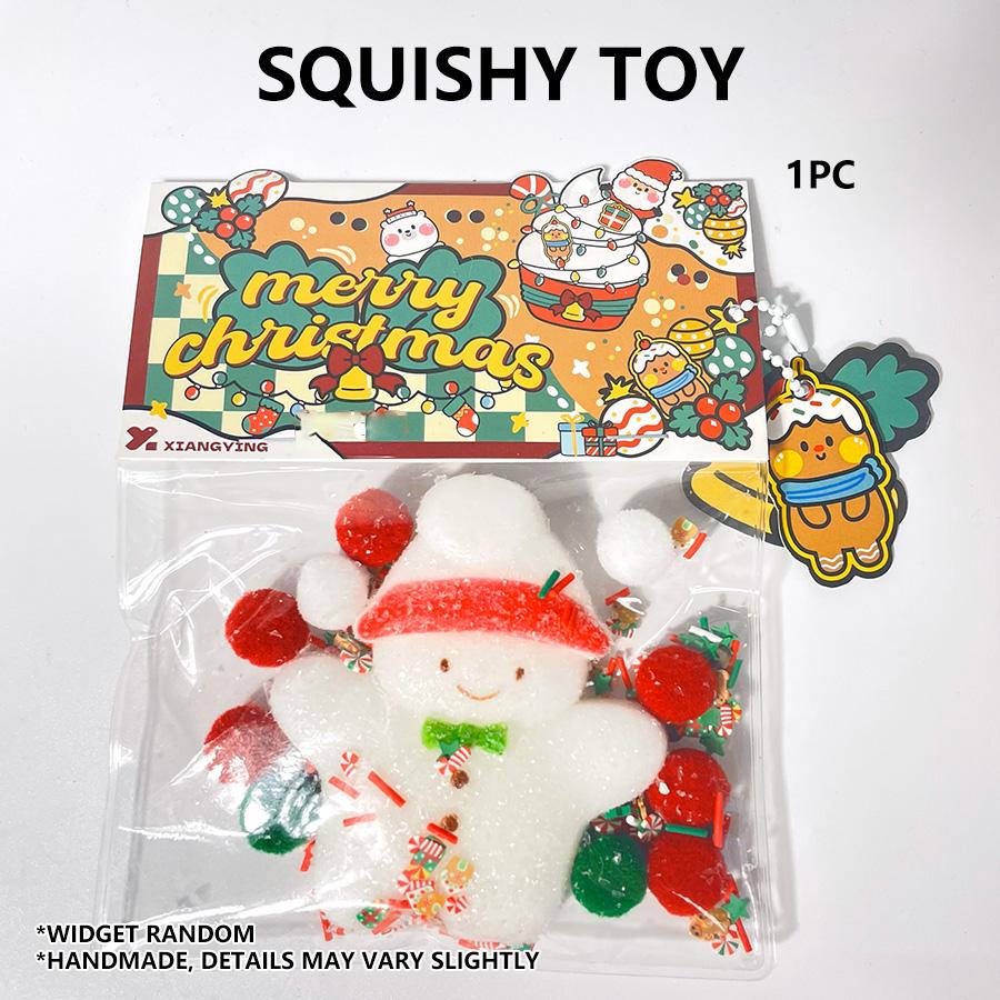

1 шт. Мягкая забавная сжимаемая игрушка-снеговик ручной работы для снятия стресса - идеальный подарок для всех возрастов на праздники, такие как Рождество