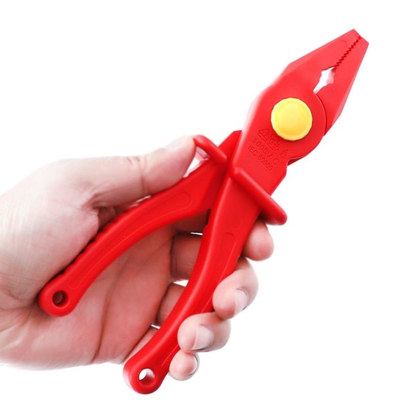 Multifunctional Insulated Plastic Cutting Pliers for Instrument Installation & Circuit Repair Professional Household Use