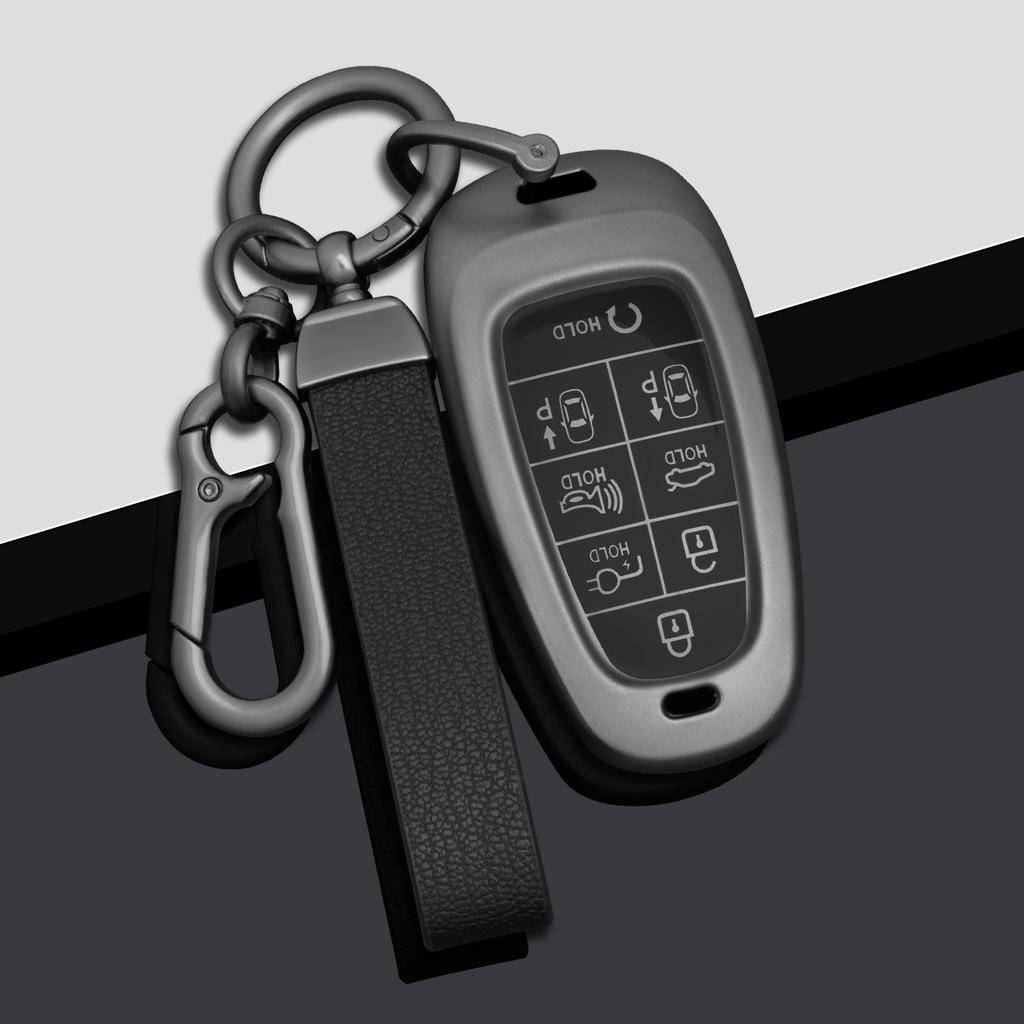Car Key Case Cover For Hyundai Solaris Sonata Hybrid Nexo Nx4 New Grand Santa Fe Tucson 5/8 Buttons Accessories