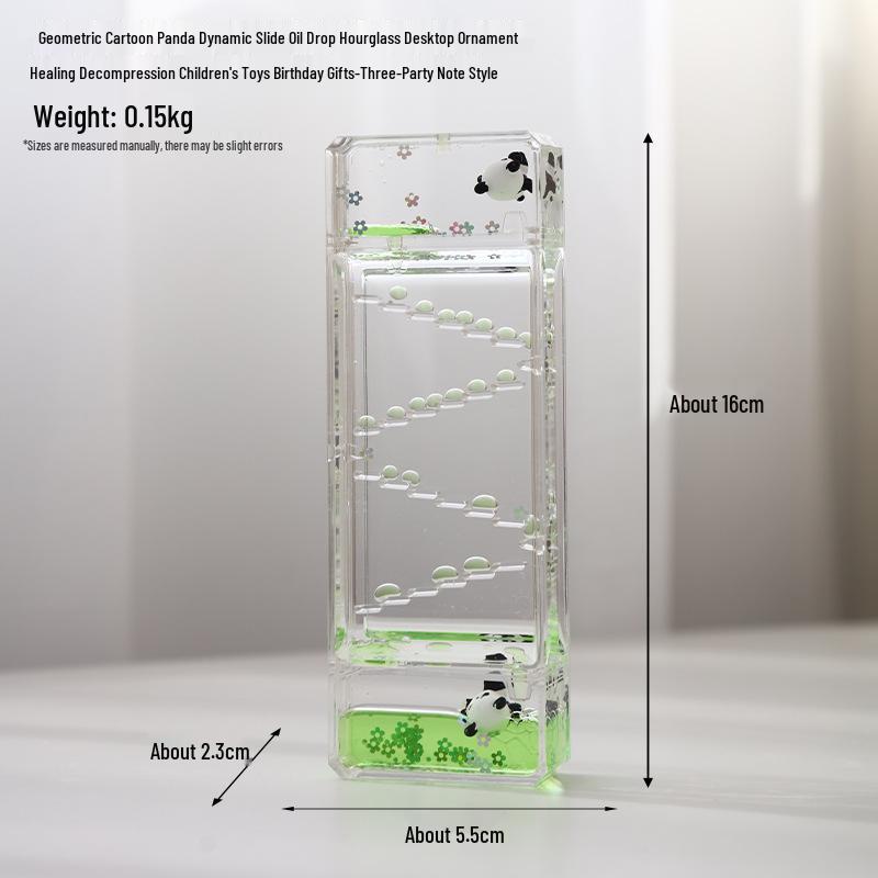 Panda Olejová přesýpací hodina: Kreativní stolní časovač, Uklidňovač stresu, Dárek pro děti pro emocionální klid.