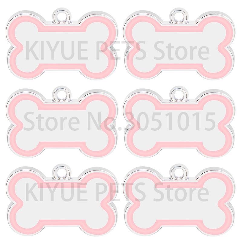 Wholesale 20Pcs Bone Dog ID Tag For Dogs Anti-lost Dog Tag Engraved Pet Name Phone Number ID Tags NamePlate Pendant
