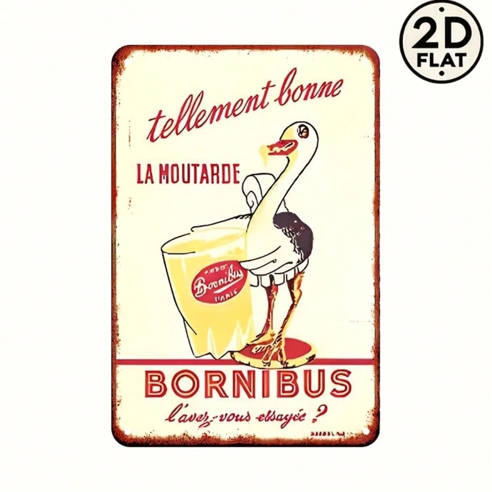 

Vintage Metal Tin Sign Goose Wall Art Kitchen Decor Rustic Country Industrial Advertising різнокольоровий