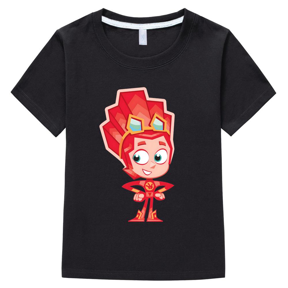 The Fixies Cartoon 100%Cotton T-shirts Funny Cat Family Comfortable Tee-shirt Kawaii Children Short Sleeve Breathable Tshirts