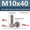 Yigu Yigu 304 Stainless Steel Reverse Thread Knurled Hex Socket Cup Head M6-M12 Screws