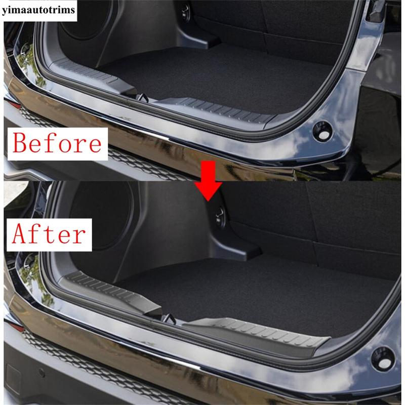 Car Rear Trunk Door Sill Guard Plate Threshold Panel Protective Decoration Cover Trim Accessories For Toyota C-HR CHR 2024 2025