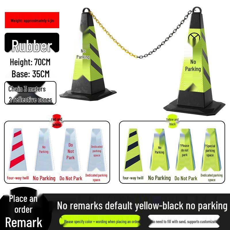 No Parking Zone Reflective Warning Cone