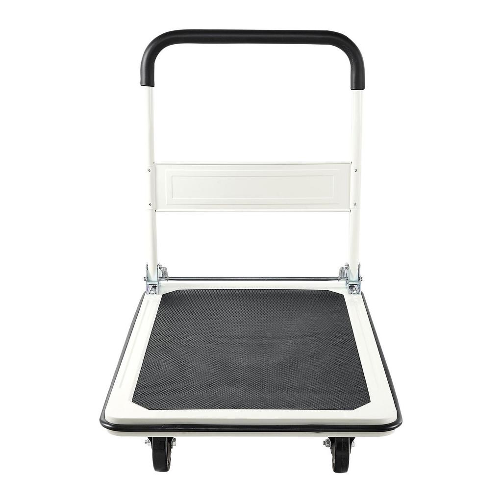 Foldable Push Cart Dolly, 299.37 Kg Capacity, Folding Platform Truck with Swivel Wheels, Moving Platform Hand Truck Flatbed Cart, Space Saving Push
