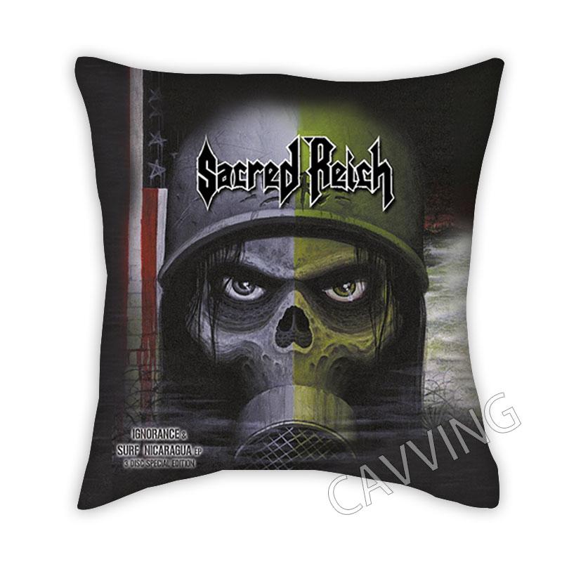 

Sacred Reich Band 3D-печатный полиэстер Декоративные наволочки Бросить Чехол на подушку Квадратная молния Наволочки Для поклонников Подарки