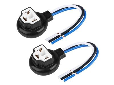 H4 Bulb Socket, Angled, Ceramic, 15 Cm Cable, 2 Pcs.