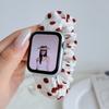 Elastische Scrunchie Band Voor Apple Watch Ultra Band49mm 45/44/42/41 Alle Bereiken voor iWatch Series11 10 9 8 Kleurrijk Gestippeld Patroon Satin Scrunchie Band