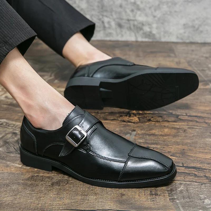 2024 New Mixed Color Leather Shoes Busniess Brogue Shoes Men Formal Dress Oxford Fashion Office Wedding Shoes Plus Size 38-48