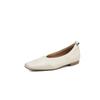 Fashion 2025 Spring Shallow Mouth Square Toe Loafers Shoes for Women Genuine Leather Woman Shoes Fashion Concise Low Heel Women Flats