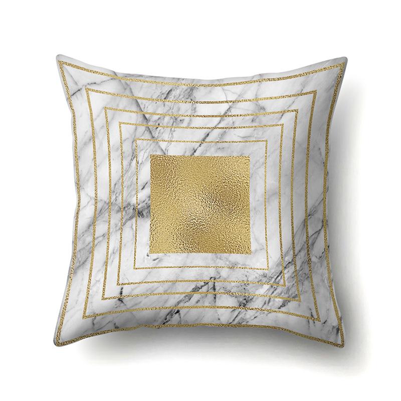 Nordic Pillow Ins Style Polyester Pillow Case Car Decoration Home Printed Car Waist Cushion Pillow Case