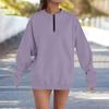Women's Fashionable, Casual, Comfortable, Round Neck, Zipper, Long Sleeve, Warm Sweatshirt