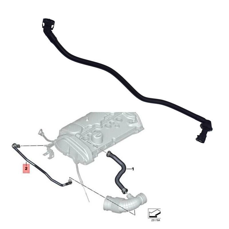 Ventilation Tube Hose Replacement for BMW 1 Series F20 F21 and 3 Series F30 F31 F35 with OEM 11157614690 Compatible Models