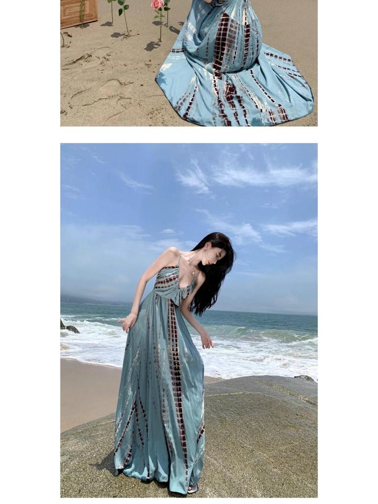 Women's Bohemian French-Style Summer Travel Dress - Elegant Beach & Vacation Wear
