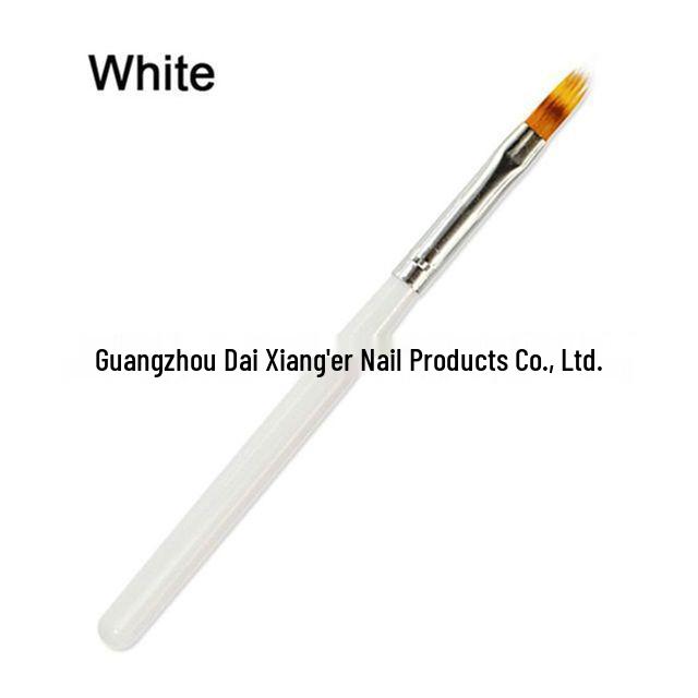 

Black Handle Serrated Nail Art Gradient Blending Brush with Special Shape Tip and Double Layer Design for Powder Dusting