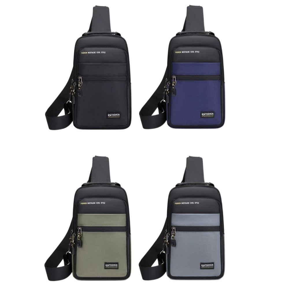 Multifunctional Crossbody Bag Large Capacity Sports Shoulder Bag Fashion Men's Chest Bag Male