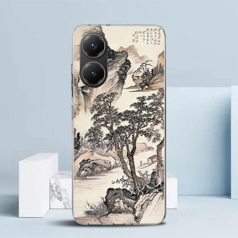 Chinese Style ink Painting Art Soft Cover for Xiaomi Poco F7 Ultra X7 X6 X5 Pro M7 Phone Case Redmi 15 15C 13 13C 12 12C 10 10C