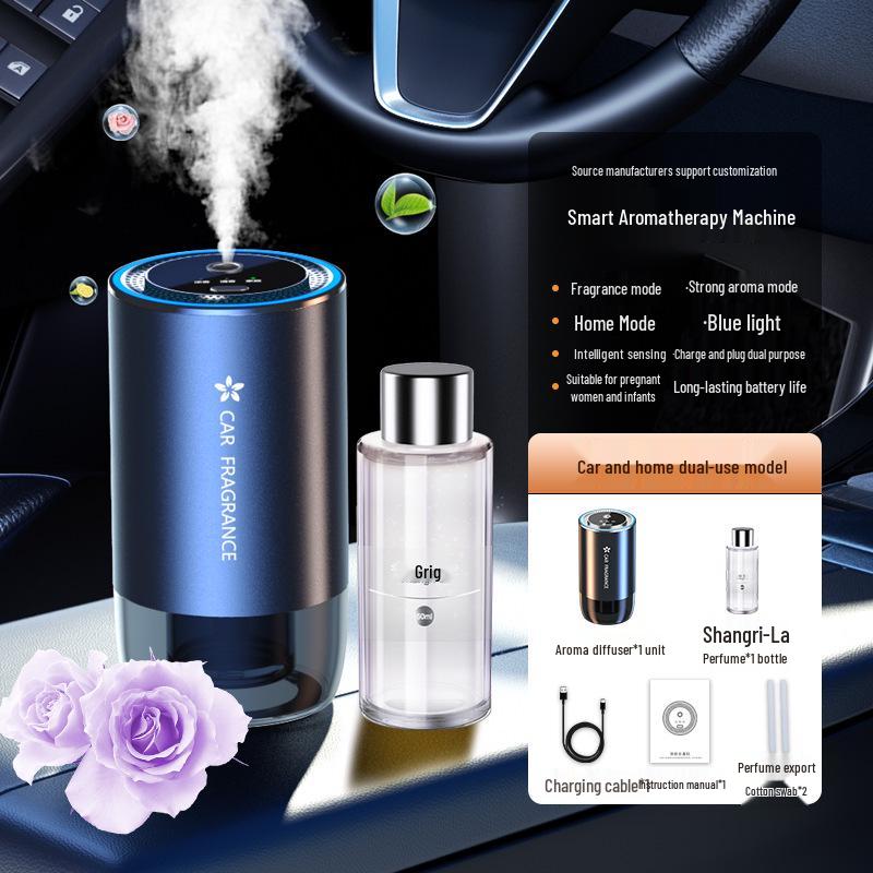 Starry Sky Smart Aroma Diffuser: Dual-Use Misting Perfume with Floral Scent & Atmosphere Light for Car and Home