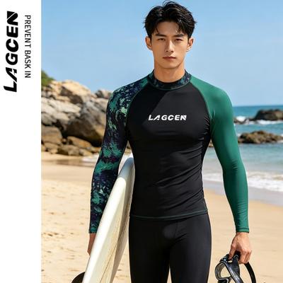 Set Rash Guard pentru Bărbați cu Acoperire Completă Protecție UV Pantaloni cu Mânecă Lungă Uscare Rapidă Snorkeling Surfing Înot