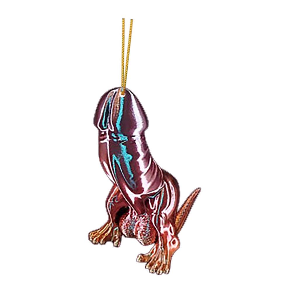 Fun Creative Handmade Ding Ding Dinosaur Pendant For Car Home Decor