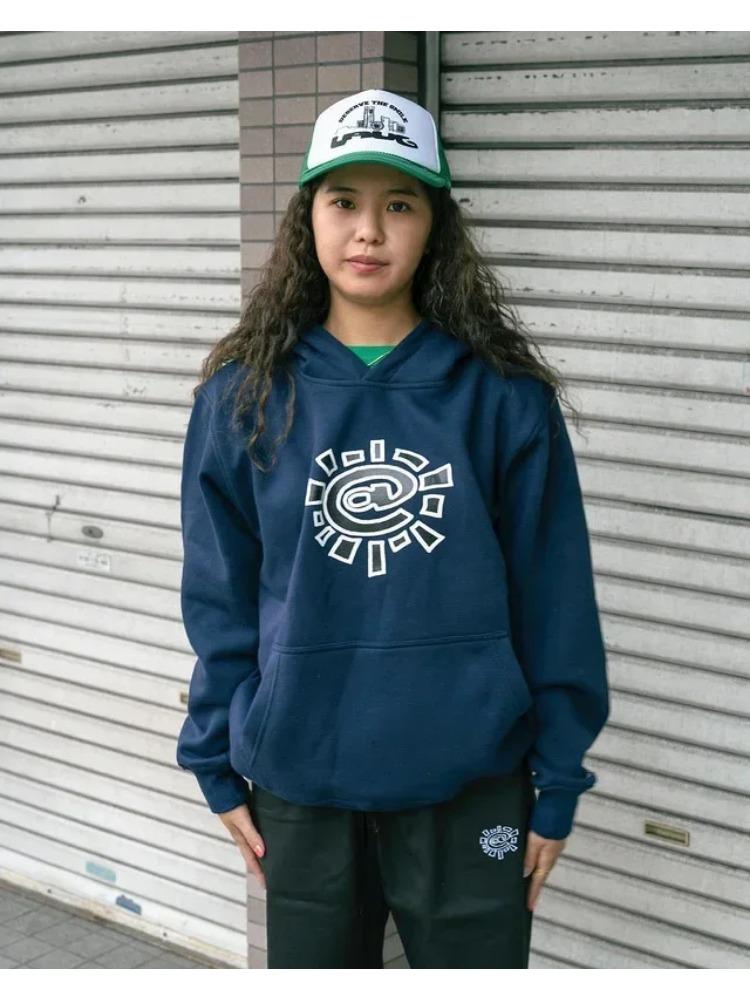 Women Men Hoodies American Retro Personalized Casual Loose Hoodies Y2K Trendy Pattern Printed Hoodies for Streetwear
