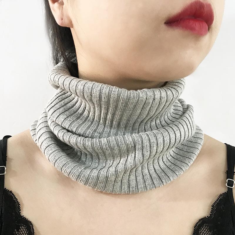 Jesienno-zimowy szalik z jedwabiu i kaszmiru dla mężczyzn i kobiet, ciepły, dzianinowy, wiatroodporny, zakładany przez głowę, osłona szyi, wełniany szalik