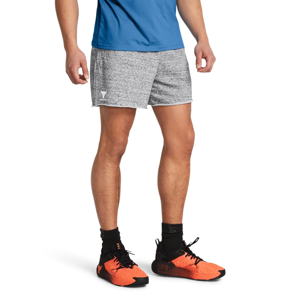 

Under Armour Pjt Rock Terry Short Mod Gray Medium Heather White XL 6-inch /