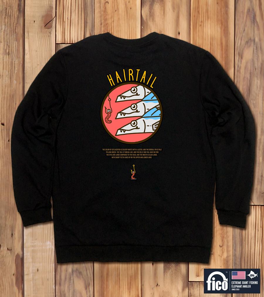 DOLDOL Fico-Mtm-123 Extreme Fishing Brand Pico Graphic Sweatshirt Long Sleeve
