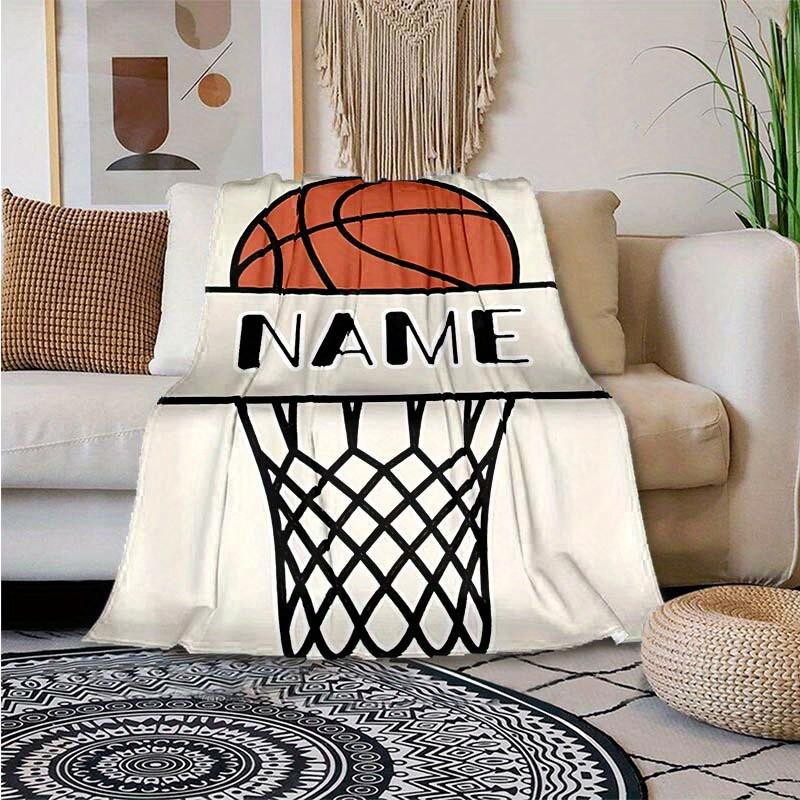 Basketball Hoop Customize Your Name Blanket Warm Comfortable And Soft Blankets Are Suitable For Home Lunch Break Blanket Office Sofa Sofa Gift To