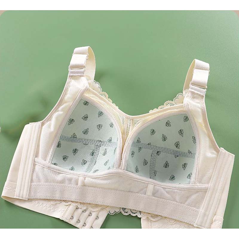Large Breasts Show Small Without Steel Ring Latex Underwear Ladies Gathered Anti-sagging Adjustable Thin Section Bra