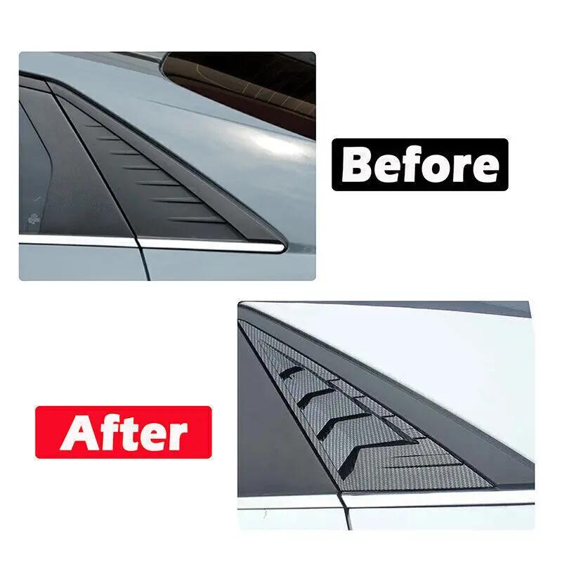For Hyundai Elantra 2025 2025 2025 Car Rear Louver Window Side Shutter Cover Trim Sticker Vent Scoop Carbon Fiber Accessories