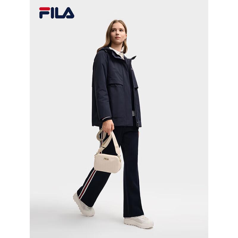 FILA Women's Hooded Mid-Length Padded Jacket