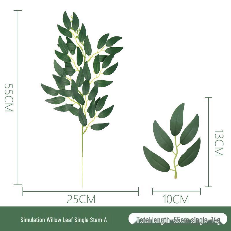 

Штучна гілка з листям верби - Декоративна імітація зеленої рослини