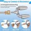 Stainless Steel High Pressure Washer Replacement Nozzle Tip Garden Cleaning Tool Rotating Double Nozzle Tip 1/4inch