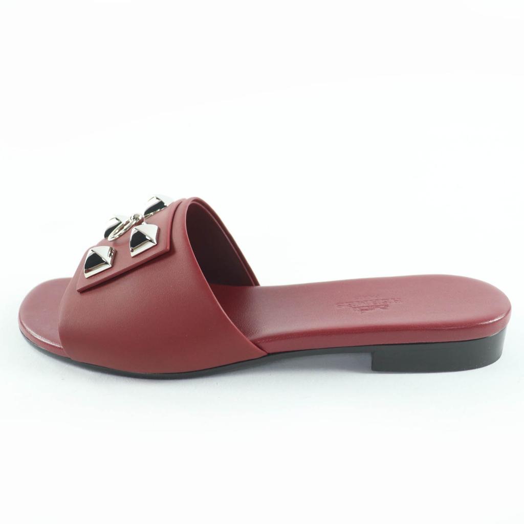 Excellent HERMES Mule Dune Collier Docien Leather Sandals Bordeaux Series 36 Used