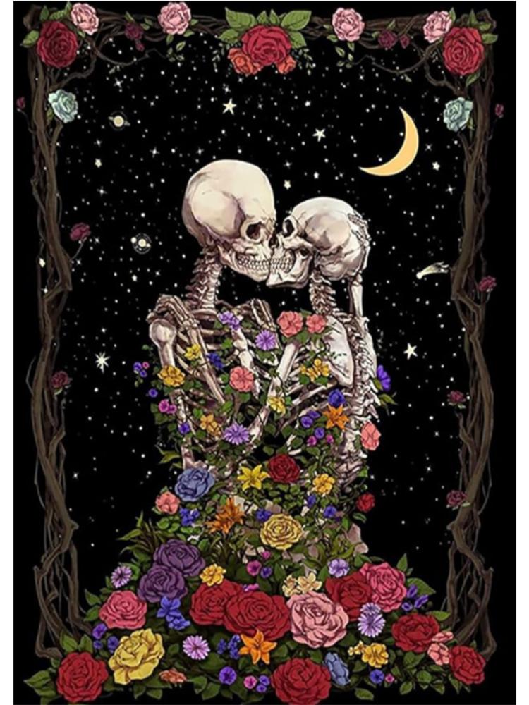 

5D DIY Алмазный Рисунок Мультфильм Женщина Цветок Череп Любовь Алмазная Вышивка Крестом Иглы Набор Мозаика Домашнее Украшение Подарок Full Round 20x30CM