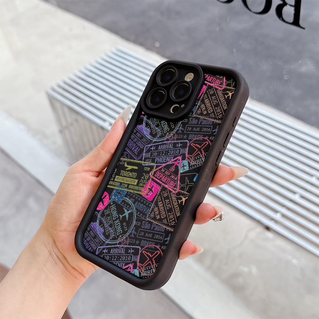 Lables Pattern Soft TPU Phone Case for iPhone 17 Air 16 15 14 Pro Max Plus 13 12 Mini 8 7 X Xs Back Cover